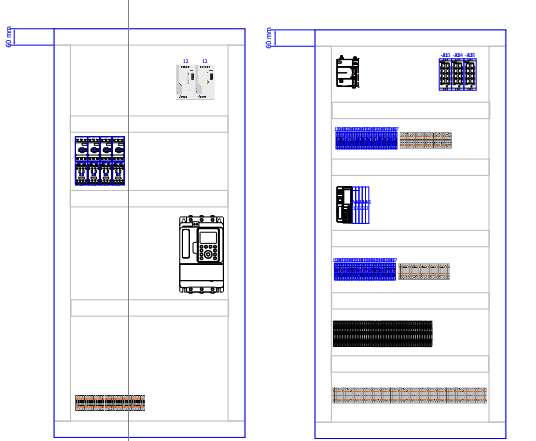 Twin-cubicle cabinet general arrangement