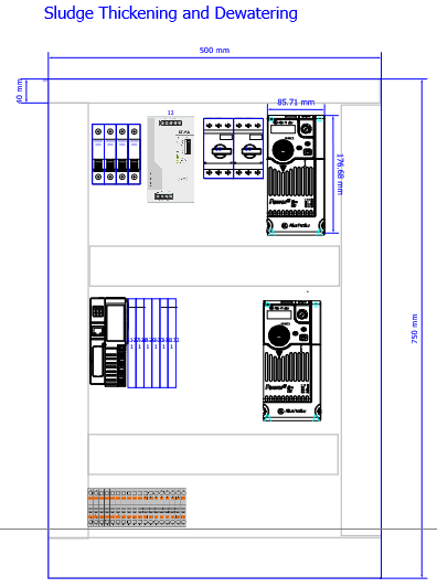 Sludge thickening and dewatering panel general arrangement
